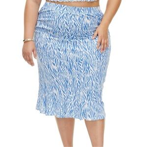 DVF for Target A-line sea twig blue skirt NWT